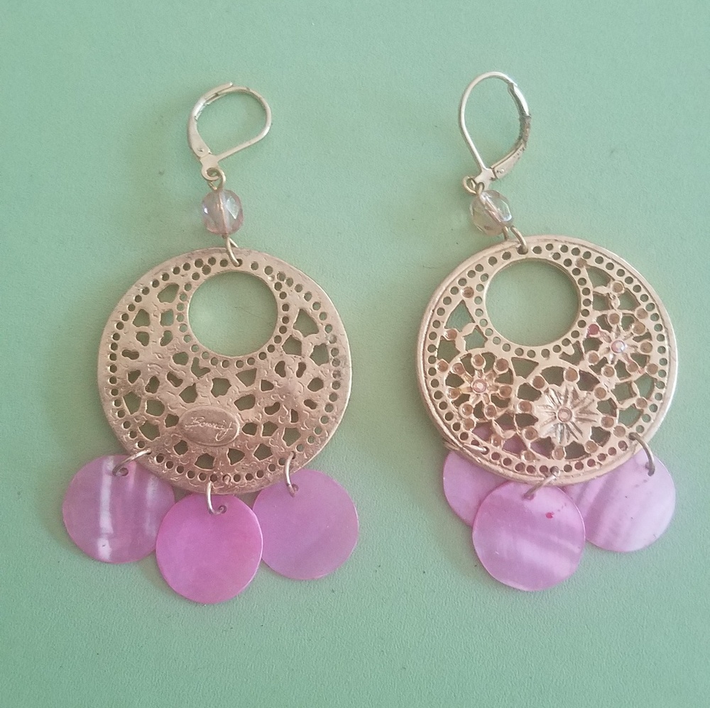 New Macy's gold tone earrings